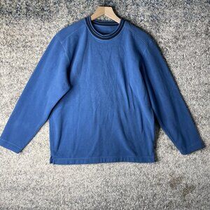 Patagonia Synchilla Fleece Sweater Mens Small Blue Striped Collar Pullover Flytu